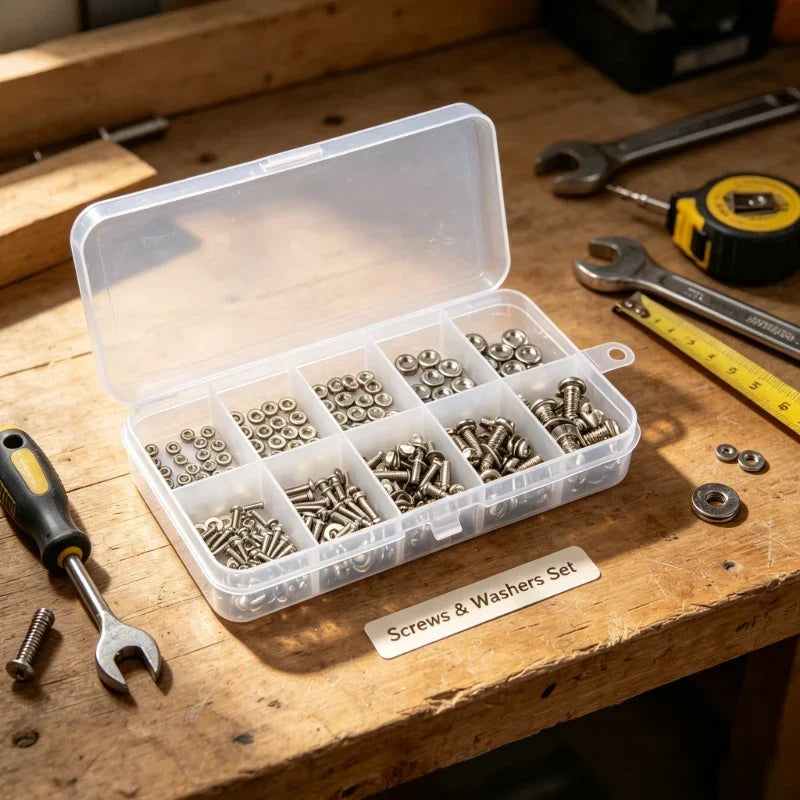 Hex Nuts and Bolt Set - 320 pieces, durable M2 M2.5 M3 M4 M5 metric size, universal hardware kit for DIY projects and repairs