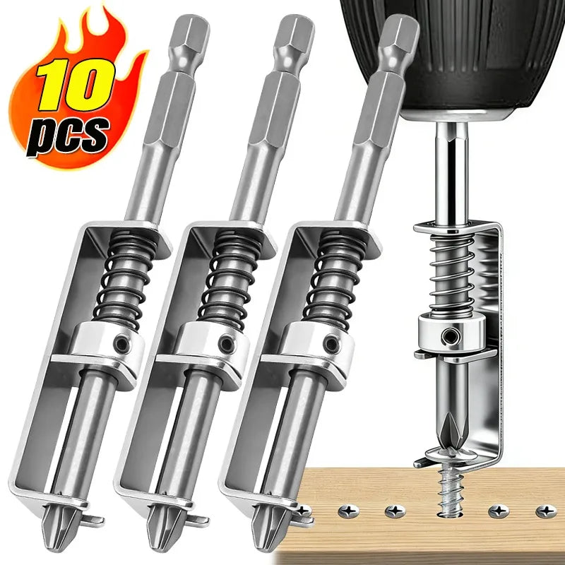 10/1PCS Universal Screwdriver Bit Spring-loaded Screw Holder Bits Fixing Clamp For Woodworking DIY Home Repairs Hardware Kits