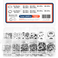 260pcs/95pcs Lock and Flat Washer Assortment Kit Stainless Steel M3 M4 M5 M6 M8 M10 Spring Lock Washers and Flat Washers Set