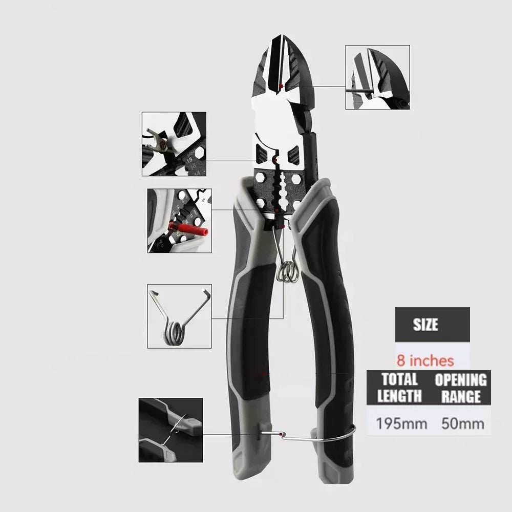 Universal Multifunctional Diagonal Pliers Needle Nose Pliers Hardware Tools Universal Wire Cutters Electrician Wire Pliers