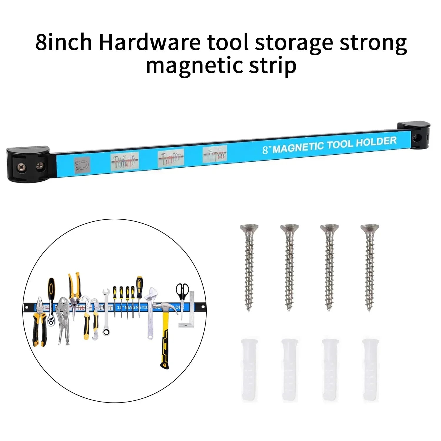 Magnetic Tool Holder Heavy-duty Magnet Tool Bar Long Strip Garage Workshops Hardware Storage Metal Organizer Rack For Workbench