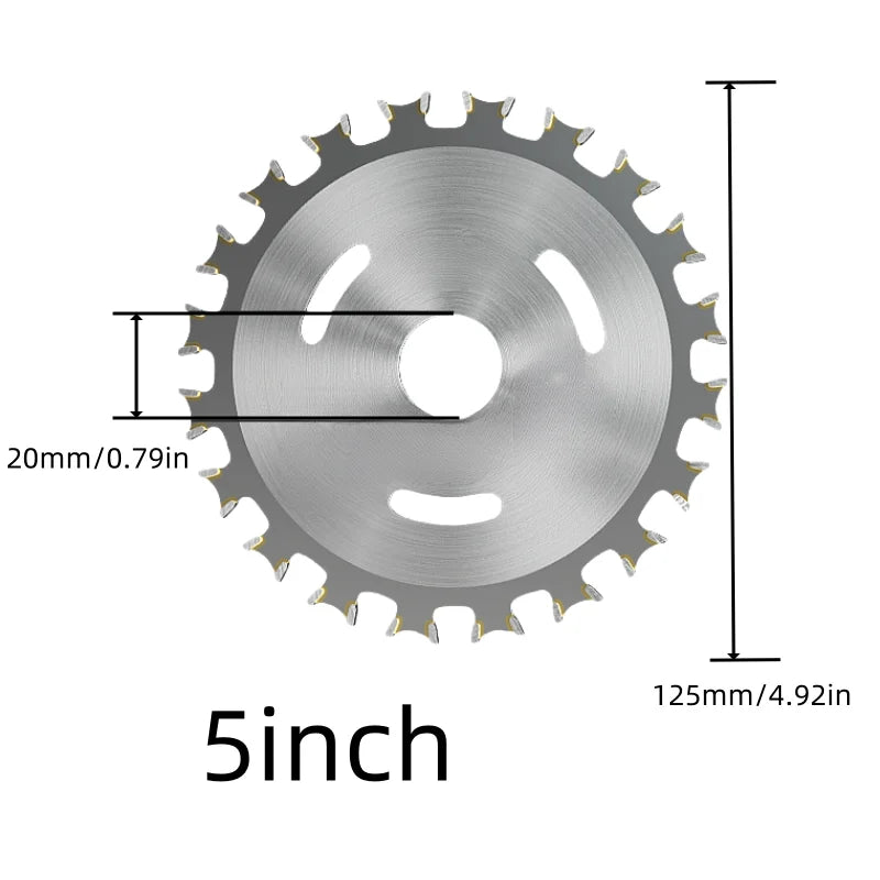 5inch / 125mm 40-Tooth Nail-Resistant Woodworking Saw Blade 125mm Circular Saw Blade Suitable for Wood Saw Blades Hardware Tool Accessories Tungsten Carbide Steel