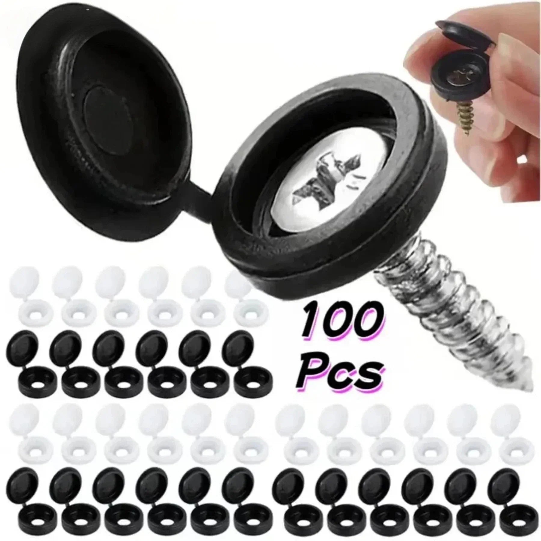 10/100pcs Screw Decorative Cover Cross Screw Nail Cap Folding Buckle for Car Furniture Decorative Nuts Cover Bolts Hardware