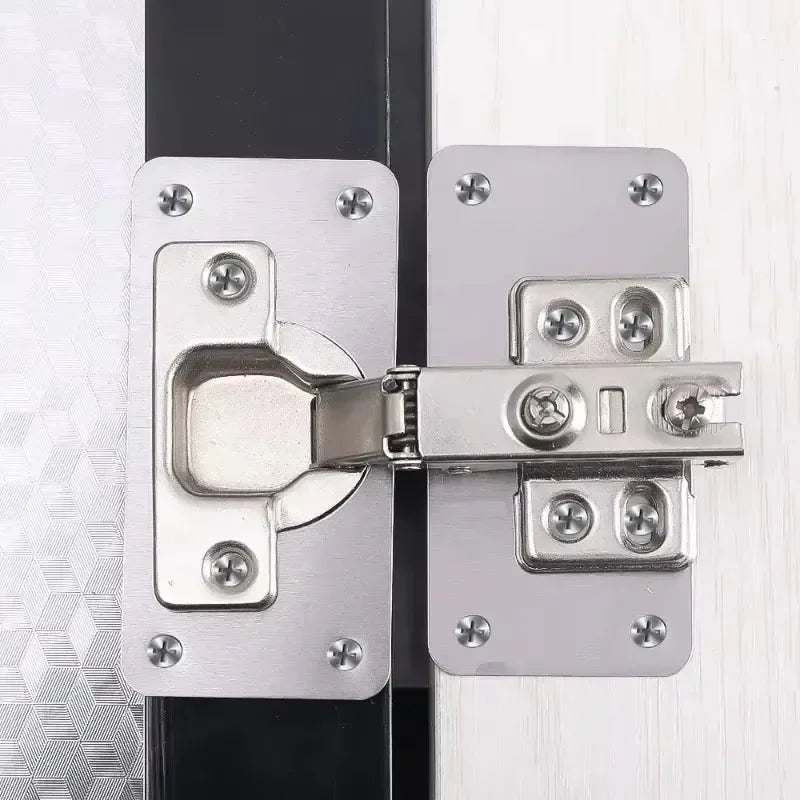 4Pair Hinge Repair Plate Cabinet Furniture Drawer Table Repair Mount Tool Hardware Stainless Steel Hinge Fixing Plate