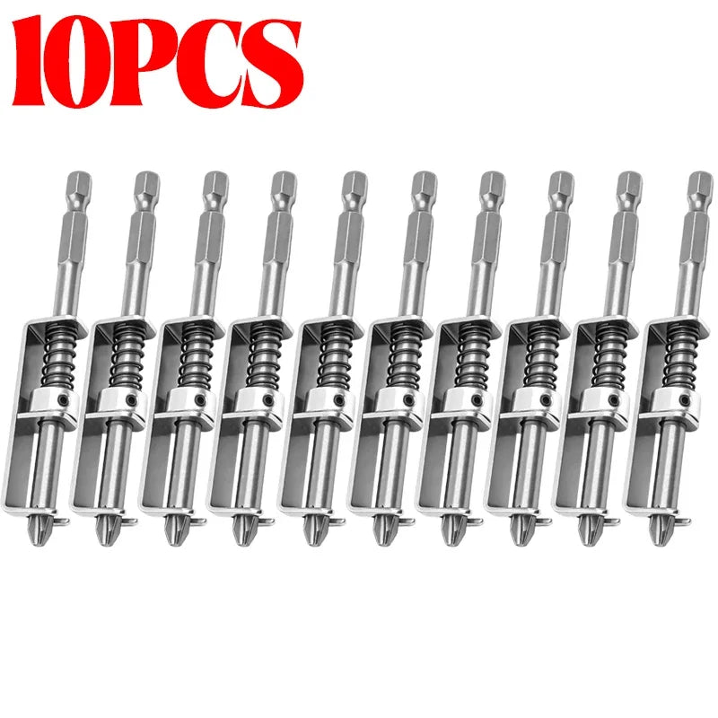 10/1PCS Universal Screwdriver Bit Spring-loaded Screw Holder Bits Fixing Clamp For Woodworking DIY Home Repairs Hardware Kits