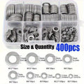 200/400pcs Stainless Steel Flat Washers Set (M2-M12) – Home DIY, Industrial Repair, Kitchen Decoration & Outdoor Maintenance
