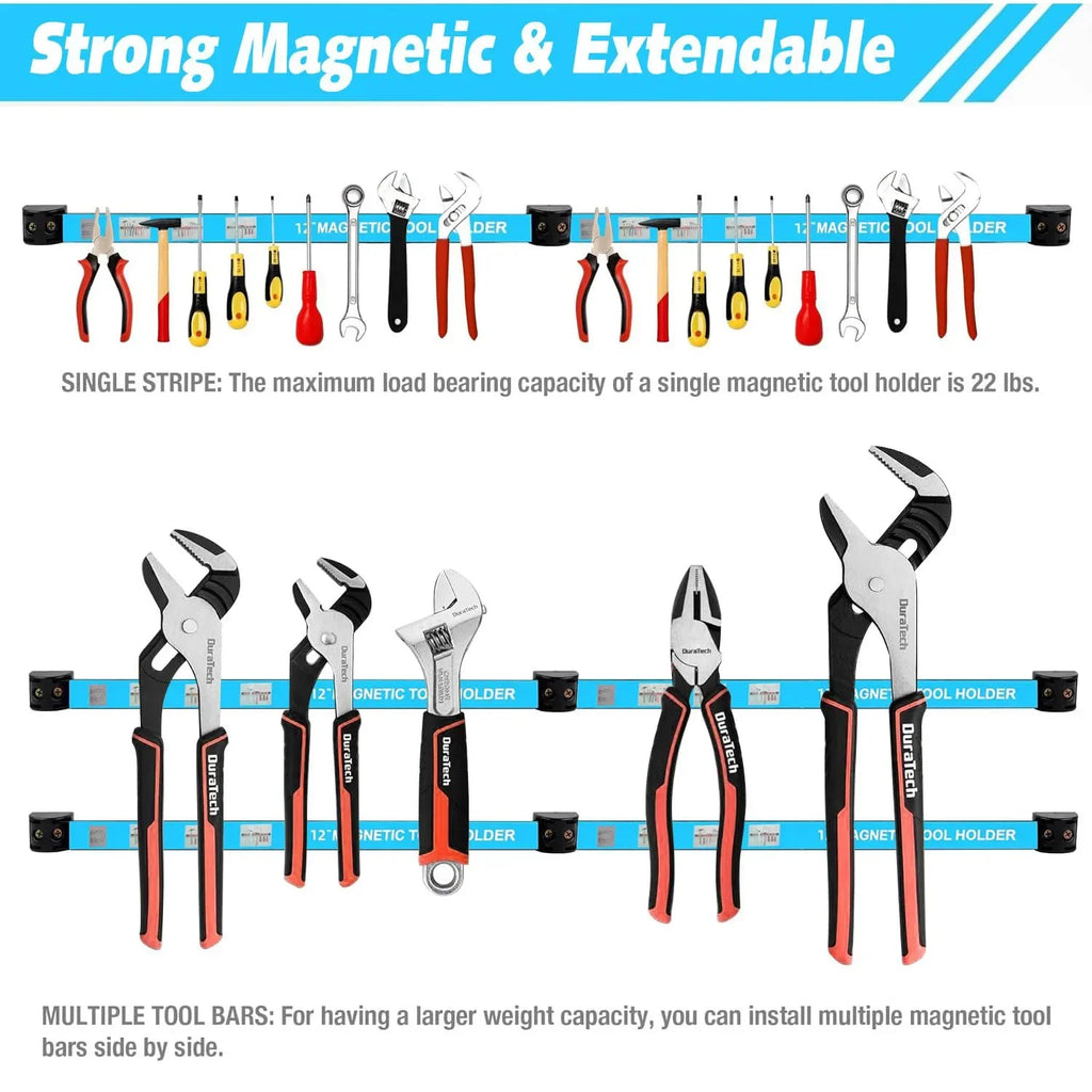 Magnetic Tool Holder Heavy-duty Magnet Tool Bar Long Strip Garage Workshops Hardware Storage Metal Organizer Rack For Workbench