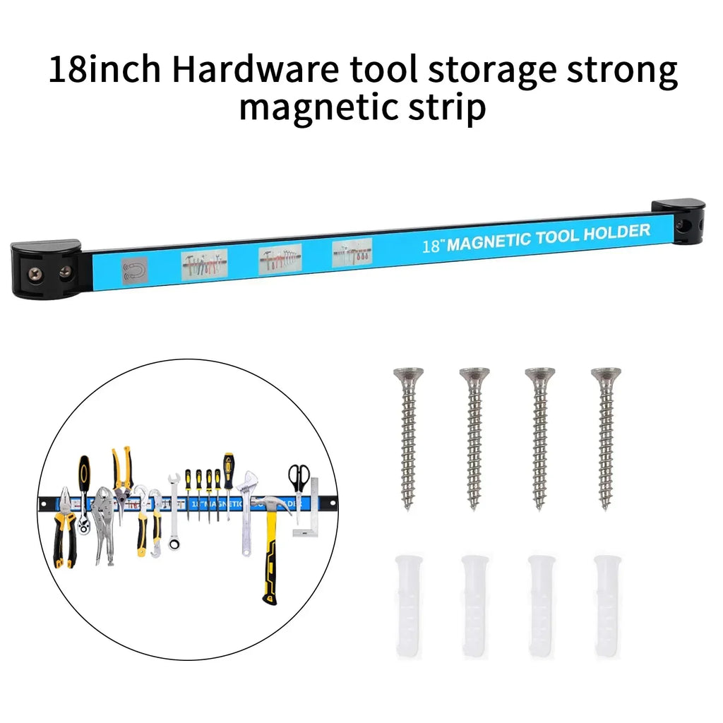 Magnetic Tool Holder Heavy-duty Magnet Tool Bar Long Strip Garage Workshops Hardware Storage Metal Organizer Rack For Workbench