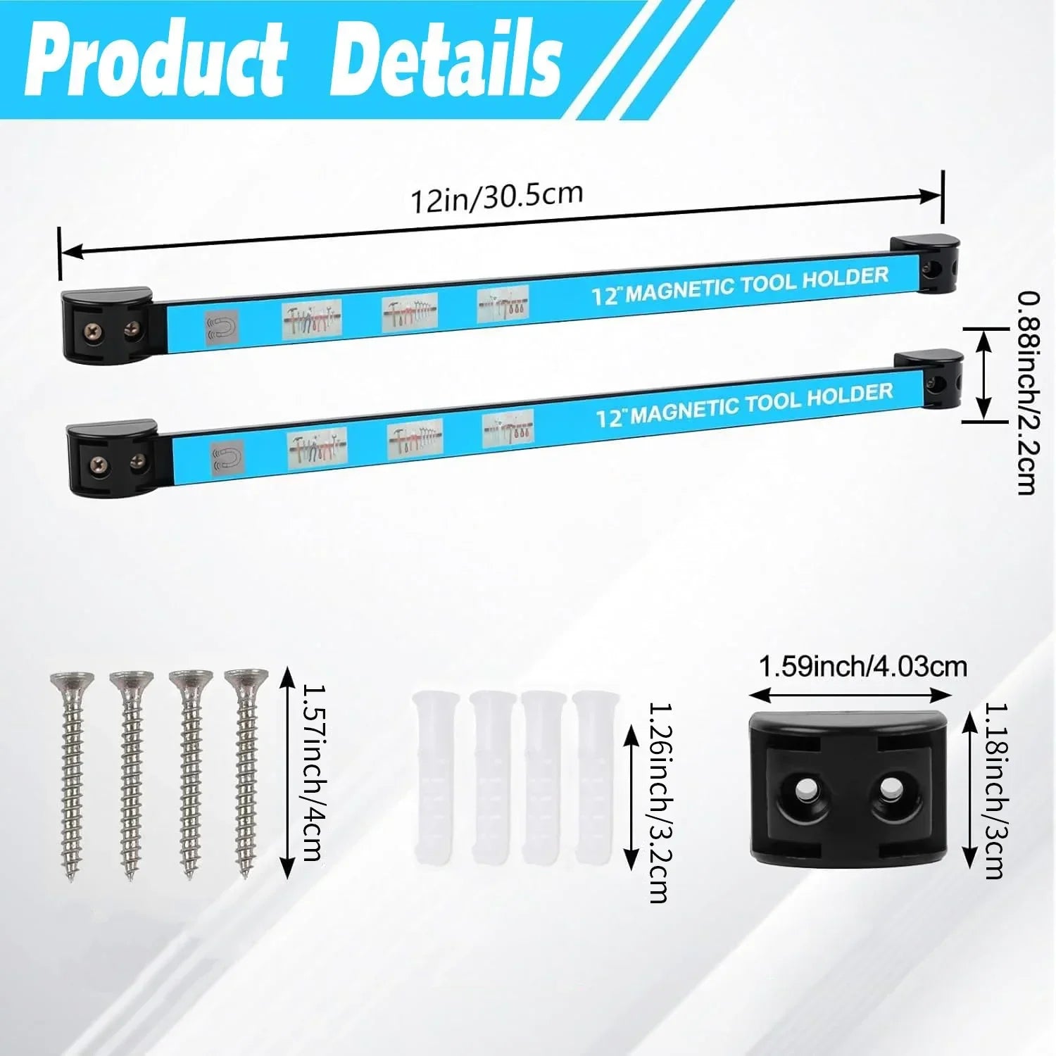 Magnetic Tool Holder Heavy-duty Magnet Tool Bar Long Strip Garage Workshops Hardware Storage Metal Organizer Rack For Workbench